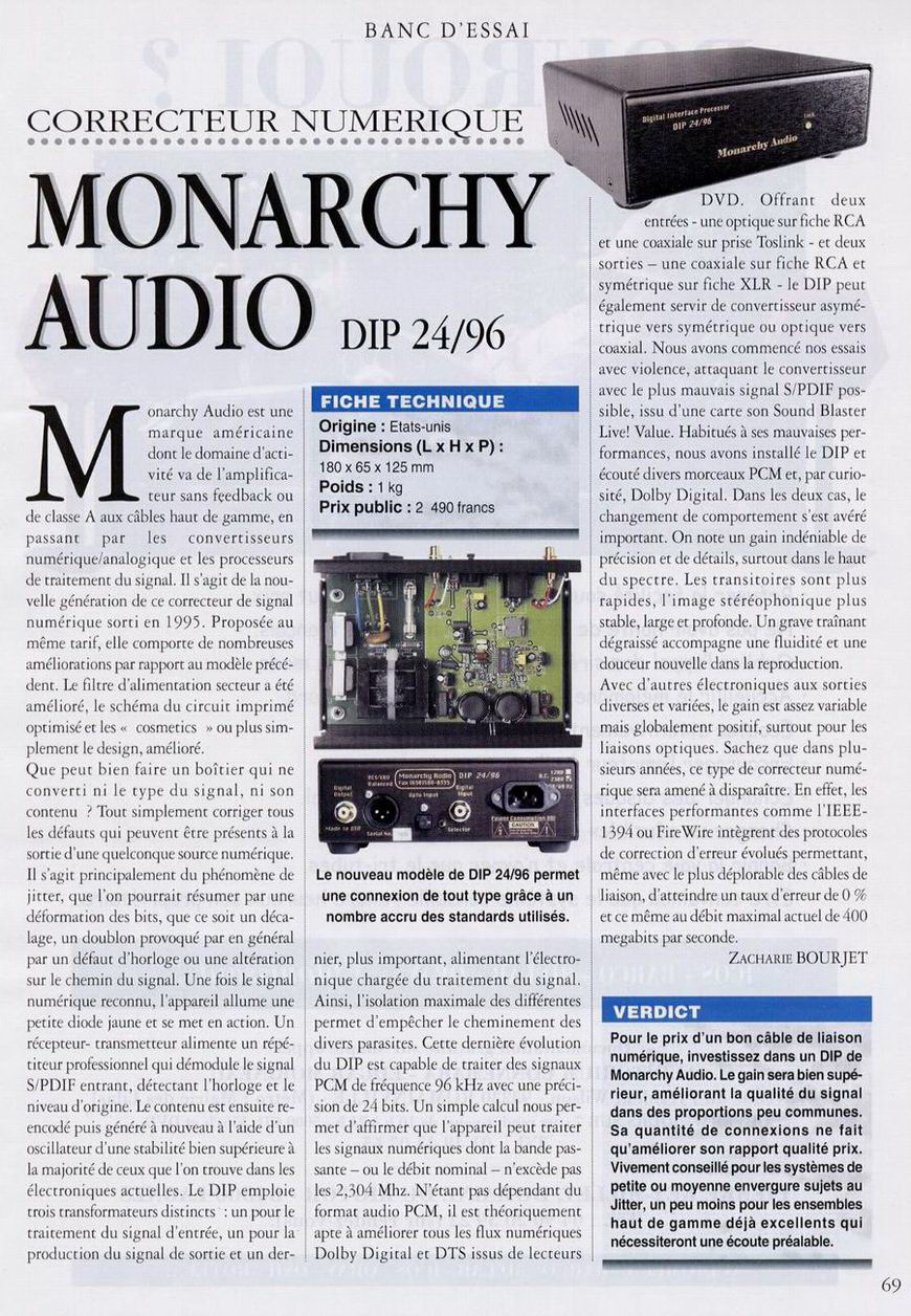 DIP 24/96 Review in French